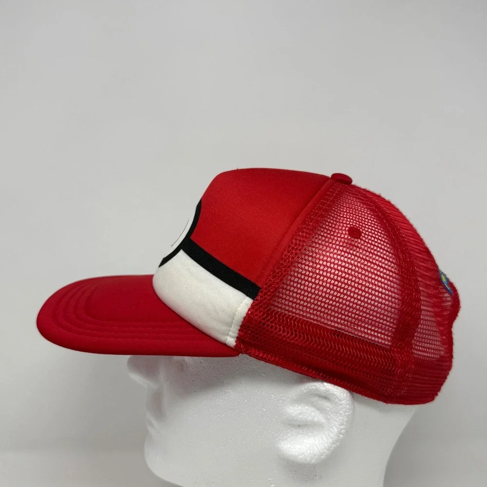 Pokemon Pokeball Red White Trucker Hat Youth OSFM Snapback Cap 2016 Nintendo